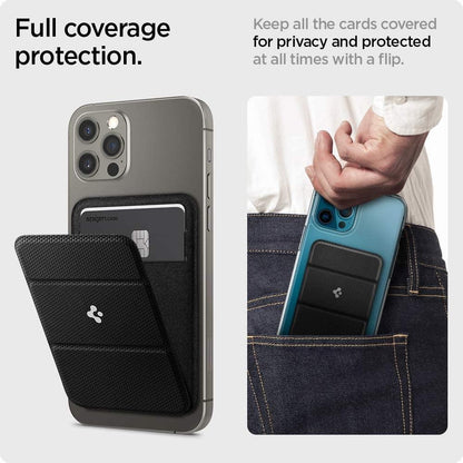 Suport magnetic pentru carduri, compatibil cu telefonul – accesoriu practic 2 în 1